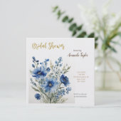 Invitation Ensemble de fleurs Elégante Fête des mariées d'aqu (Debout devant)