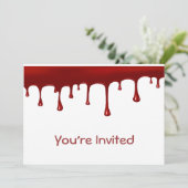 Invitation Ensemble de gouttes de sang (Debout devant)