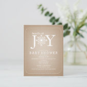 Invitation Ensemble De Joy Baby shower Flocon De Neige - Card (Debout devant)