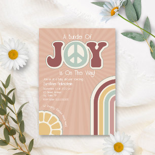Invitation Ensemble de Joy Muted Rainbow Peace Sign Baby show
