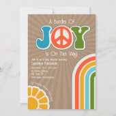 Invitation Ensemble de Joy Super Peace Hippie Baby shower (Devant)