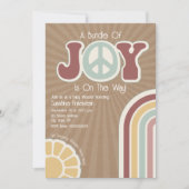 Invitation Ensemble de Joy Super Peace Muted Cardstock Baby (Devant)