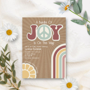 Invitation Ensemble de Joy Super Peace Muted Cardstock Baby