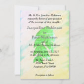 Invitation Ensemble de mariage à feuille d'aquarelle tropical (Devant)
