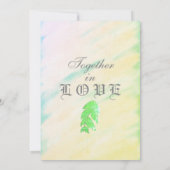Invitation Ensemble de mariage à feuille d'aquarelle tropical (Dos)