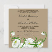 Invitation Ensemble de mariage de fleurs de marguerite de Ger (Devant)