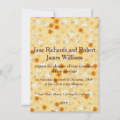 Invitation Ensemble de mariage de souci de miel (Dos)