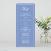 Invitation Ensemble de mariage dévoué en bleu barbeau (Debout devant)
