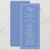 Invitation Ensemble de mariage dévoué en bleu barbeau (Devant / Derrière)
