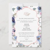 Invitation Ensemble de mariage tendre rose filandreux (Devant)
