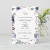 Invitation Ensemble de mariage tendre rose filandreux (Debout devant)