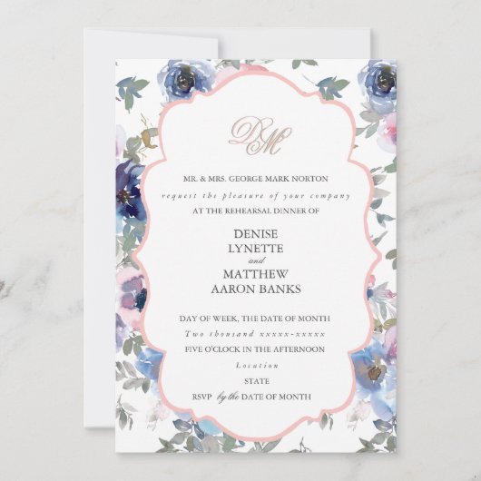 Invitation Ensemble de mariage tendre Rose Gossamer (Devant)