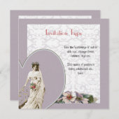 Invitation Ensemble de mariages vintages personnalisables - m (Devant / Derrière)