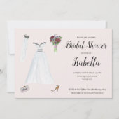 Invitation Ensemble de mode de mariage à l'aquarelle pour la (Devant)
