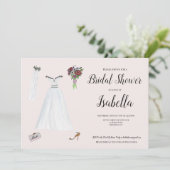 Invitation Ensemble de mode de mariage à l'aquarelle pour la (Debout devant)