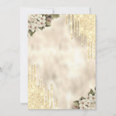 Invitation Ensemble de thé Gold Glitter Drips pour enterremen (Dos)