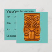 Invitation Ensemble de trou de corn avec masque Tiki  (Devant / Derrière)