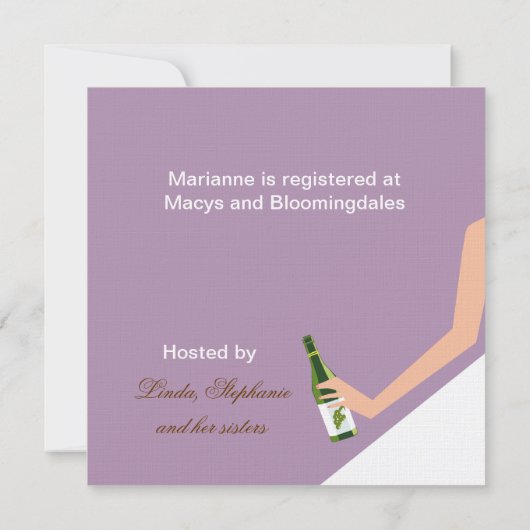 Invitation Ensemble des vins de la marée (lilas) (Dos)