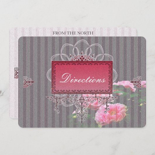 Invitation Ensemble d'invitation de mariage Baroque Glamour,  (Devant / Derrière)