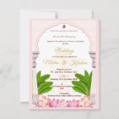 Invitation Ensemble d'invitation de mariage du temple du lotu (Devant)
