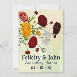 Invitation Ensemble d'invitation de mariage floral élégant