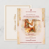 Invitation Ensemble d'invitation de mariage pour temple indie (Devant / Derrière)