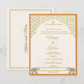 Invitation Ensemble d'invitation de mariage pour temple sud-i (Devant / Derrière)