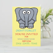 Invitation Ensemble d'invitations anniversaires de enfants (Debout devant)