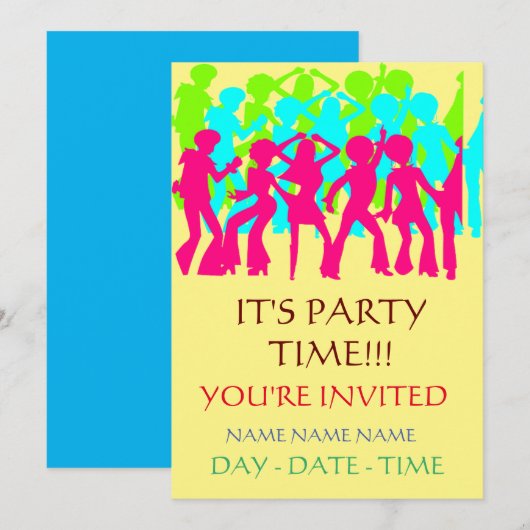 Invitation Ensemble d'invitations anniversaires de enfants (Devant / Derrière)