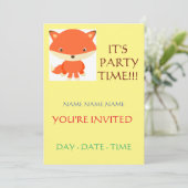 Invitation ensemble d'invitations d'anniversaire pour enfants (Debout devant)