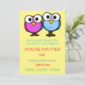 Invitation ensemble d'invitations d'anniversaire pour enfants (Debout devant)
