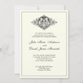 Invitation Ensemble élégant de réception de mariage catholiqu (Devant)