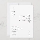 Invitation Ensemble élégant d'invitation de mariage botanique (Devant)
