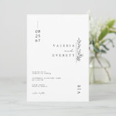 Invitation Ensemble élégant d'invitation de mariage botanique (Debout devant)