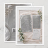 Invitation Ensemble Élégant d'Invitations de Mariage en Acryl (Devant / Derrière)