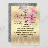 Invitation Ensemble floral intemporel (Devant / Derrière)