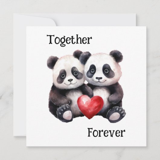 Invitation Ensemble Froever Panda paire (Devant)