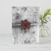 Invitation Ensemble gothique Faded Red Floral Mariage Accesso (Debout devant)