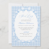 Invitation Ensemble grenadine bleue à noeud papillon pour béb (Devant)