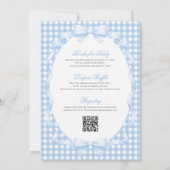 Invitation Ensemble grenadine bleue à noeud papillon pour béb (Dos)