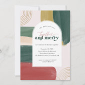 Invitation Ensemble & Joyeux | Fête de Noël moderne (Devant)