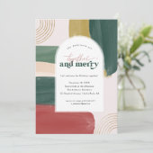 Invitation Ensemble & Joyeux | Fête de Noël moderne (Debout devant)