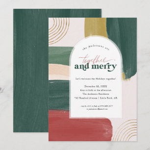 Invitation Ensemble & Joyeux Fête de Noël Moderne