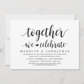Invitation Ensemble, Nous Fêtons, Mariage Elopement Party (Devant)