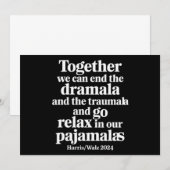 Invitation Ensemble, nous pouvons mettre fin à la Dramala et  (Devant / Derrière)