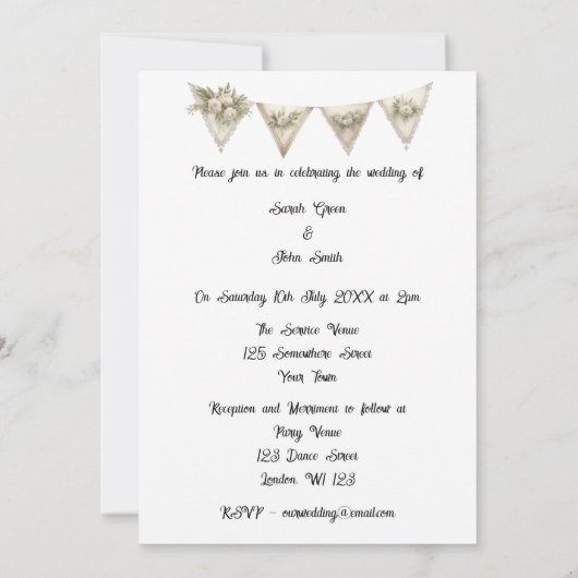 Invitation Ensemble pour toujours (Dos)