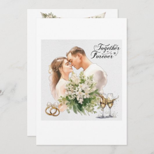 Invitation Ensemble pour toujours (Devant / Derrière)