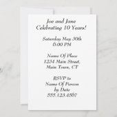 Invitation Ensemble pour toujours vieil anniversaire de (Dos)