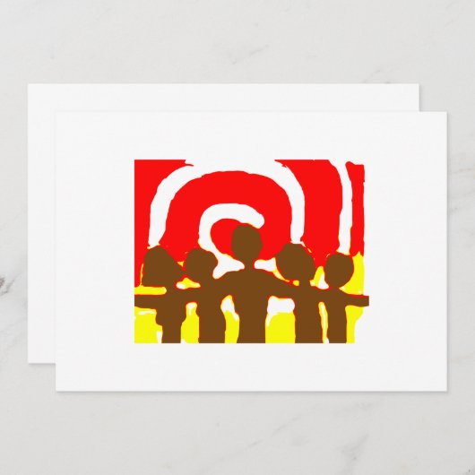 Invitation ensemble rouge (Devant / Derrière)