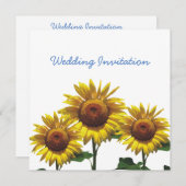 Invitation Ensembles de kits de Mariages bon marché Sunflower (Devant / Derrière)